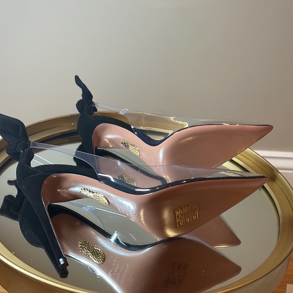 Aquazzura Tie Bow Plexi 105 pumps - Picture 13 of 17